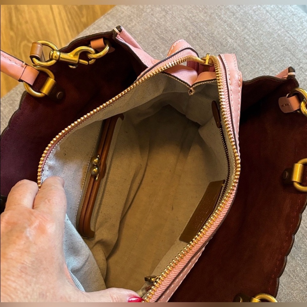 Coach 1941 Rogue 31 in Peony Pink With Roses & Rivets - Picture 10 of 12